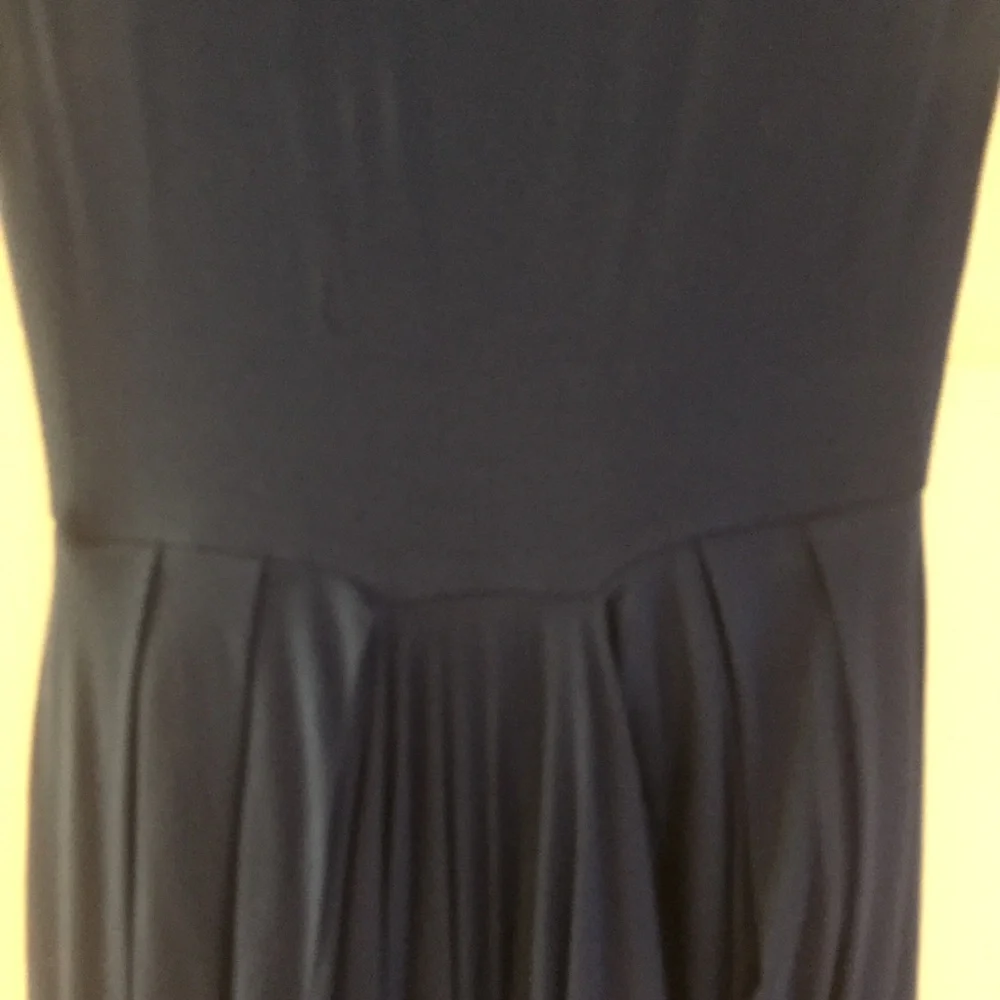 Nadia Tarr Cobalt Blue Pleated Dress Size Large - Picture 6 of 8